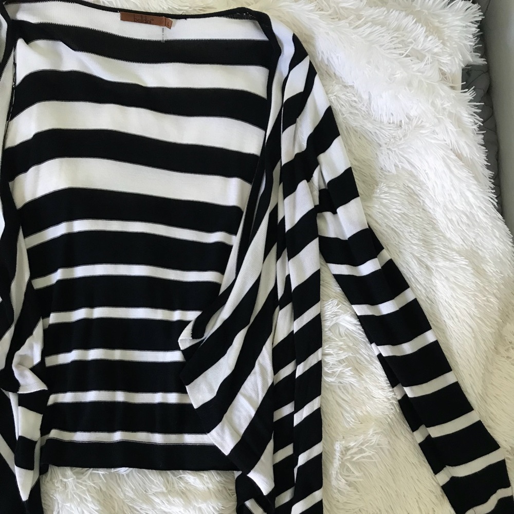 modern striped throw over